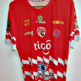 Santos de Guápiles Home football shirt 2021 sponsored by Tigo