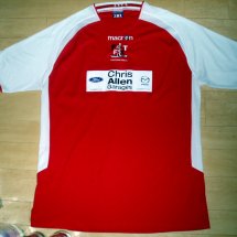 Fleetwood Town Home fotbollströja 2008 - 2009 sponsored by Chris Allen Garages