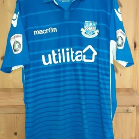 Eastleigh Home football shirt 2017 - 2018 sponsored by utilita