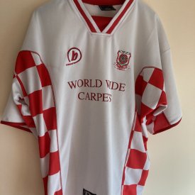 Farnborough FC Home football shirt 2004 - 2005 sponsored by World Wide Carpets