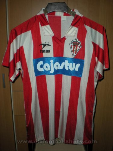 Sporting Gijon Home football shirt 1988 - 1990