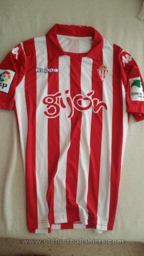 Sporting Gijon Home football shirt 2013 - 2014