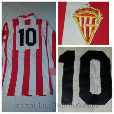 Sporting Gijon Home football shirt 1974 - 1975