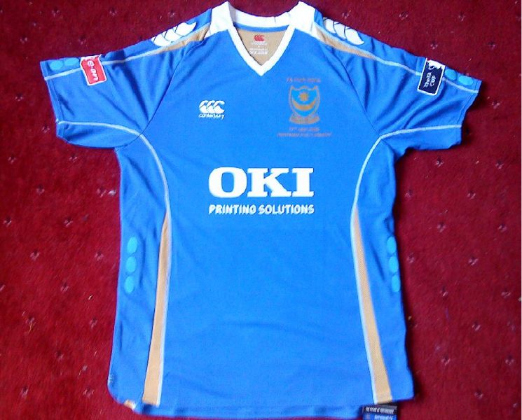 Portsmouth Special football shirt 2008. Sponsored by OKI