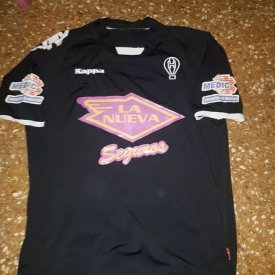 Huracan Goalkeeper football shirt 2010 - 2011 sponsored by La Nueva Seguros