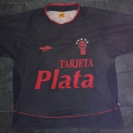 Huracan Away football shirt 2005 sponsored by Tarjeta Plata