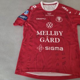 Trelleborgs Home football shirt 2022 sponsored by Mellby Gard