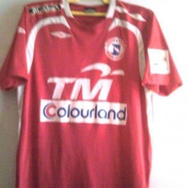 Johor FC  Home football shirt 2010 - 2011 sponsored by Colourland