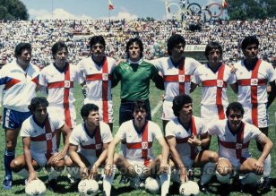 Angeles Puebla  Home football shirt 1987 - 1988