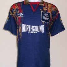 Aberdeen Home football shirt 1994 - 1996 sponsored by Northsound Radio