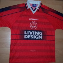 Aberdeen Home football shirt 1996 - 1997 sponsored by Living Design