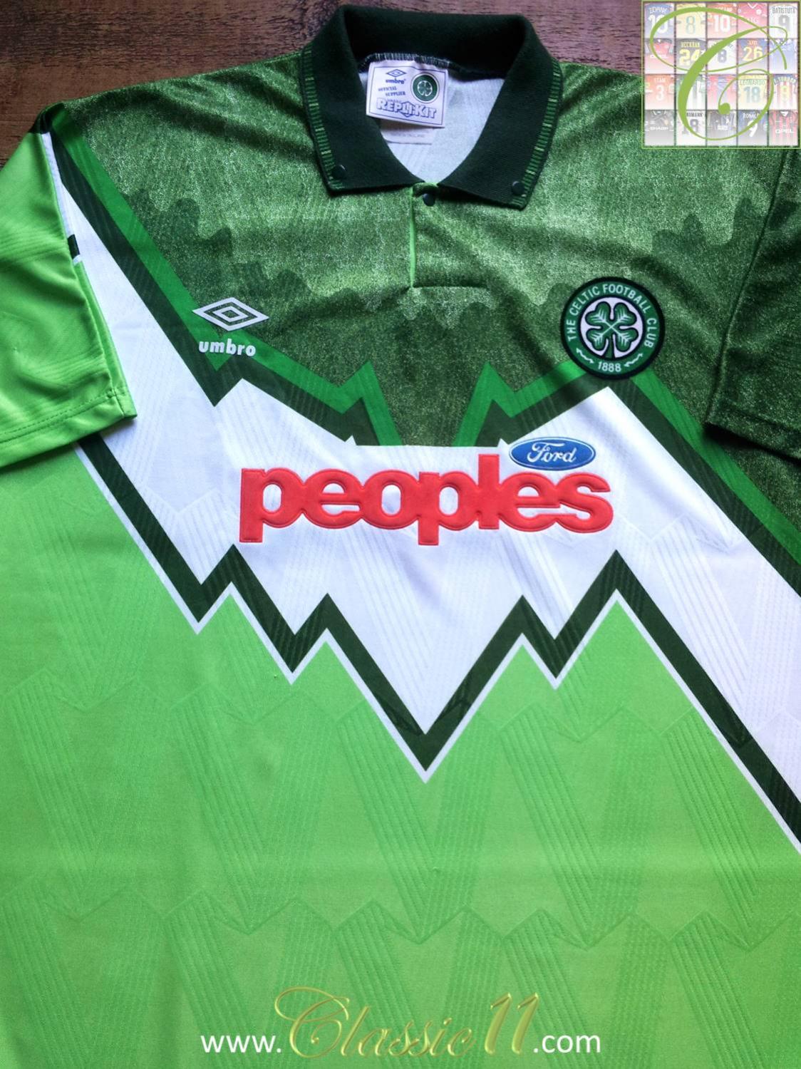 Retro Shirt Classic Football Shirt Glasgow Celtic 1991-92 Away Shirt 
