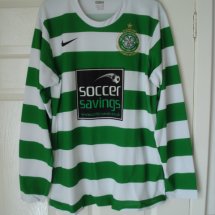 Celtic Home football shirt 2007 - 2008 sponsored by Soccer Savings