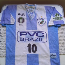 Londrina Esporte Clube Home football shirt 2002 - 2003 sponsored by PVC Brazil
