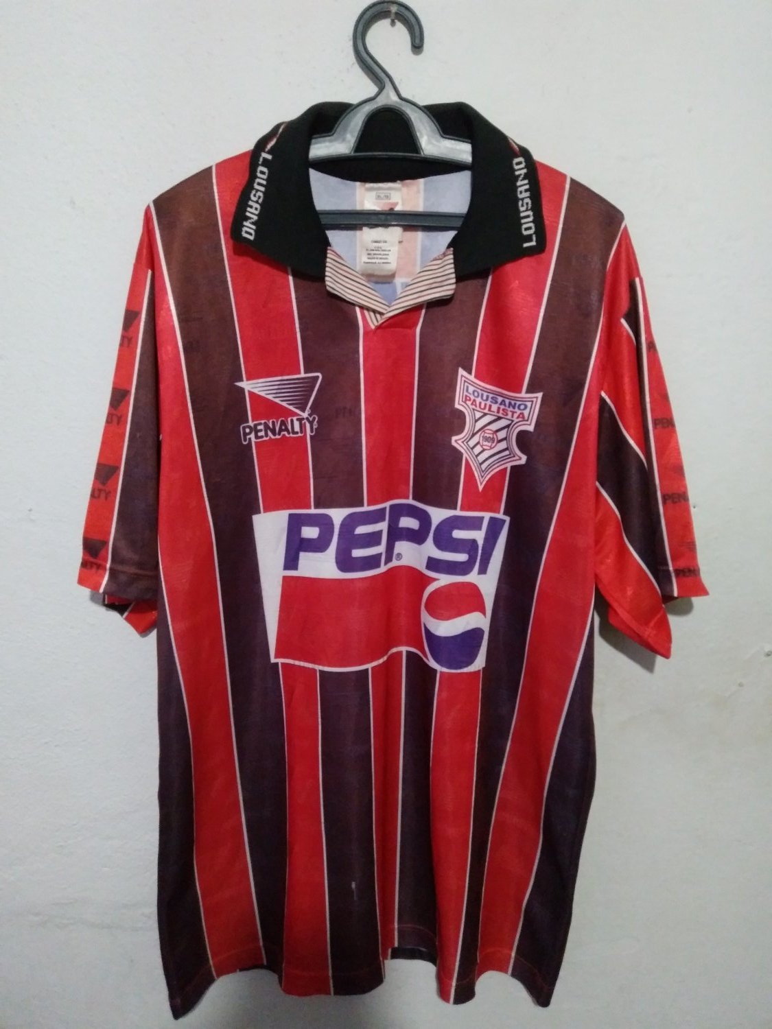 Paulista Futebol Clube Home maglia di calcio 1995 1996. Sponsored by