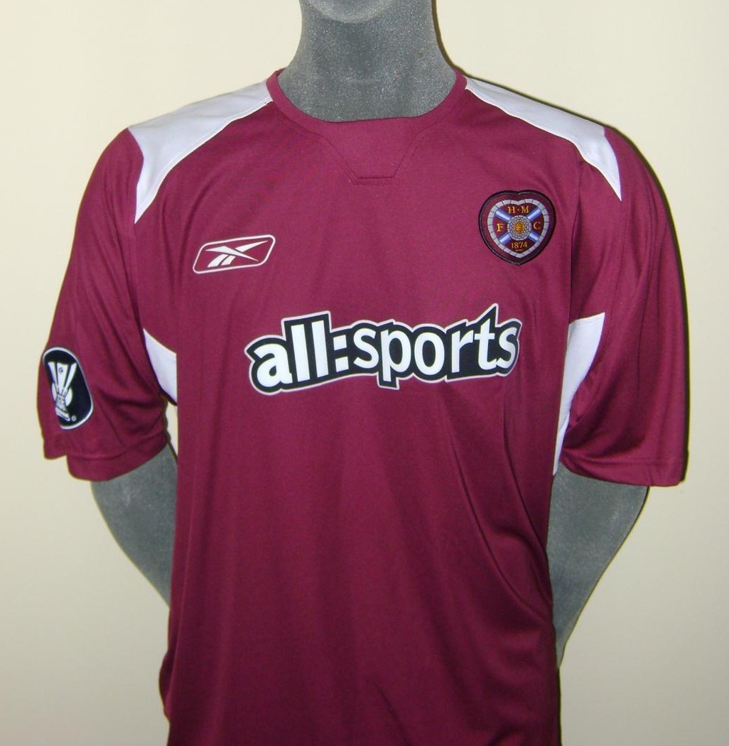 Maillot Heart Of Midlothian Fc Vintage N 5 Tall 2006 2007