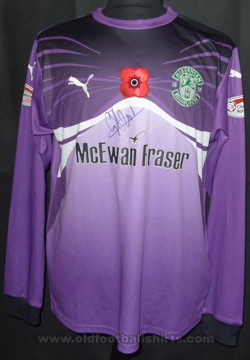 Hibernian Penjaga gol baju bolasepak 2010 - 2011