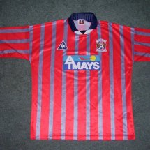 Kilmarnock Home football shirt 1995 - 1997 sponsored by AT Mays