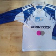 Montpellier  Home football shirt 1990 - 1991 sponsored by Connexion