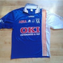Montpellier  Home football shirt 1996 - 1997 sponsored by OKI