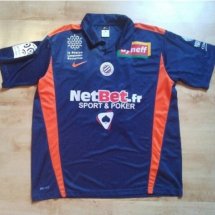 Montpellier  Home football shirt 2010 - 2011 sponsored by NetBet.fr