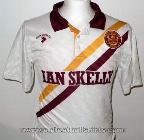 Motherwell Fora camisa de futebol 1989 - 1990