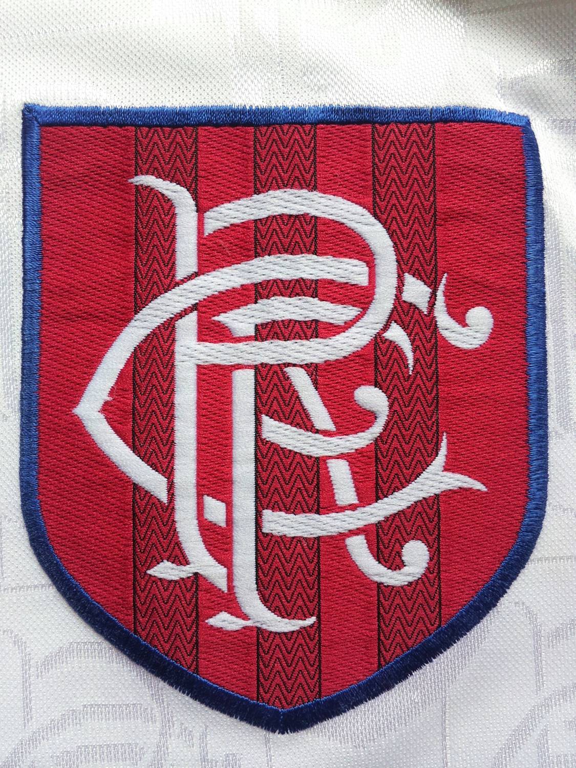 Rangers Away football shirt 1996 - 1997. Sponsored by McEwanâs