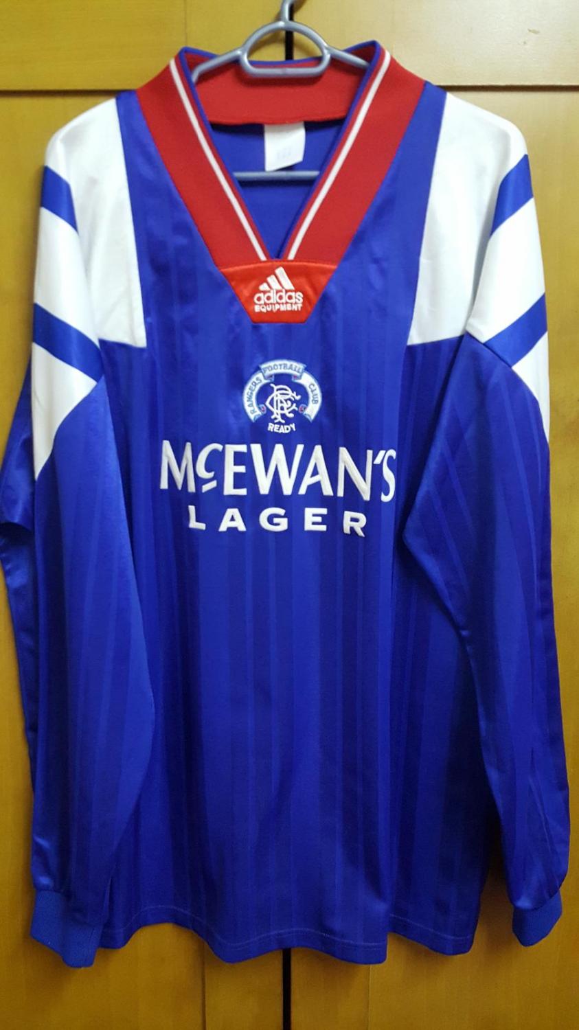 rangers 1992 home shirt