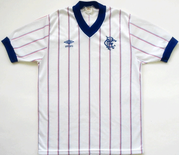 Rangers Away football shirt 1983 - 1985. Sponsored by no sponsor