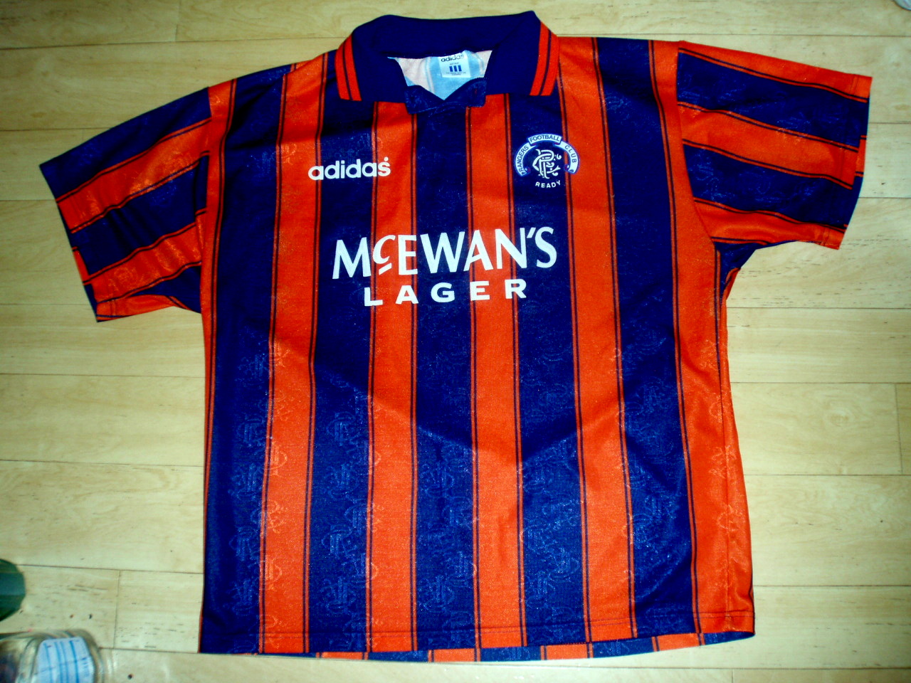 Rangers Away football shirt 1993 - 1994. Sponsored by McEwan's