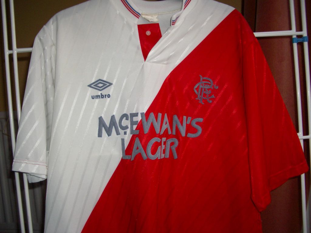 Rangers Speciale maglia di calcio 1987 - 1988. Sponsored by McEwan's
