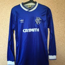 Rangers Home football shirt 1984 - 1987 sponsored by CR Smith