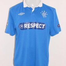 Rangers Cup Shirt football shirt 2010 - 2011 sponsored by Respect