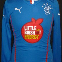 Rangers Goalkeeper football shirt 2013 - 2014 sponsored by Little Bigshot Energy