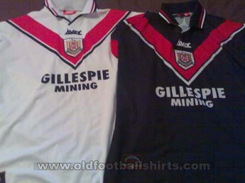 Airdrieonians F.C. Home & Away football shirt 1998 - 1999