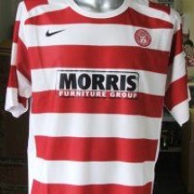 Hamilton Academical Home football shirt 2007 - 2008 sponsored by Morris Furniture