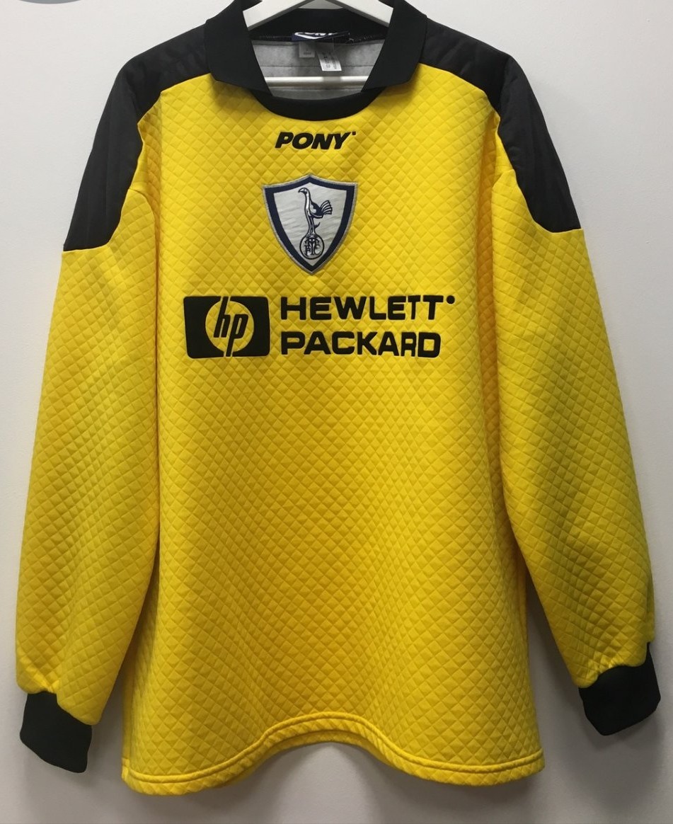 Tottenham Hotspur Goalkeeper football shirt 1997 - 1998. Sponsored by  Hewlett Packard