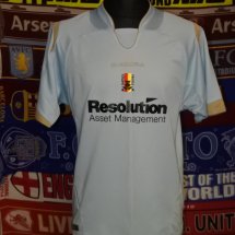 Partick Thistle Away baju bolasepak 2007 - 2008 sponsored by Resolution Asset Management