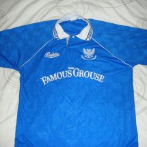 St Johnstone Home football shirt 1991 - 1993 sponsored by Famous Grouse
