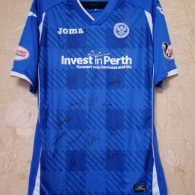 St Johnstone Home Fußball-Trikots 2015 - 2016 sponsored by Invest in Perth