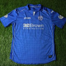 St Johnstone Home football shirt 2014 - 2015 sponsored by GS Brown Construction