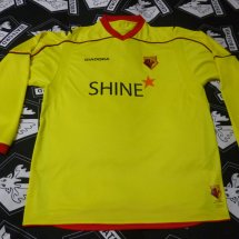 Watford Especial camisa de futebol 2008 - 2009 sponsored by Shine