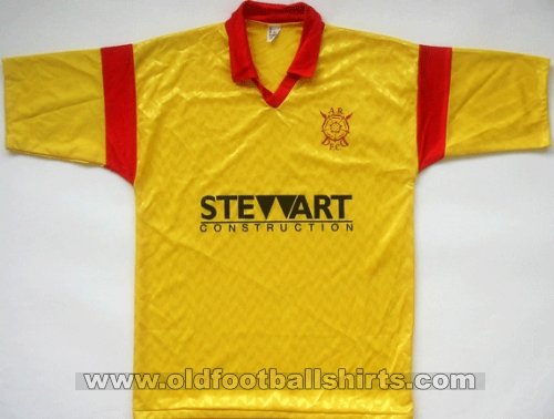 Albion Rovers Home camisa de futebol 1990 - 1991