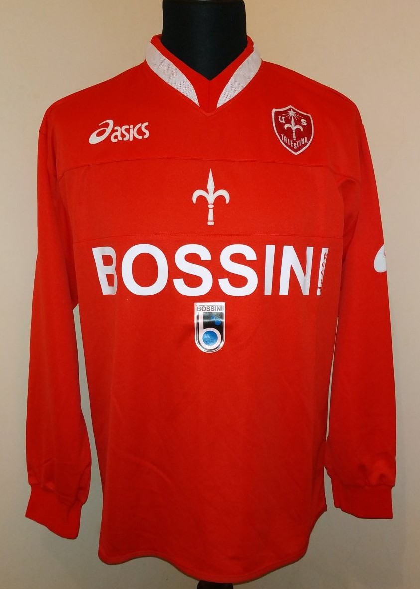 Maillot De Football Triestina 2003-2004 Home - Manches Longues, Taille L, Porté ? - Condition Parfaite Avec Petites Pulls