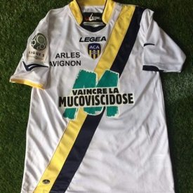 AC Arles Avignon Away football shirt 2013 - 2014 sponsored by Vaincre La Mucoviscidose