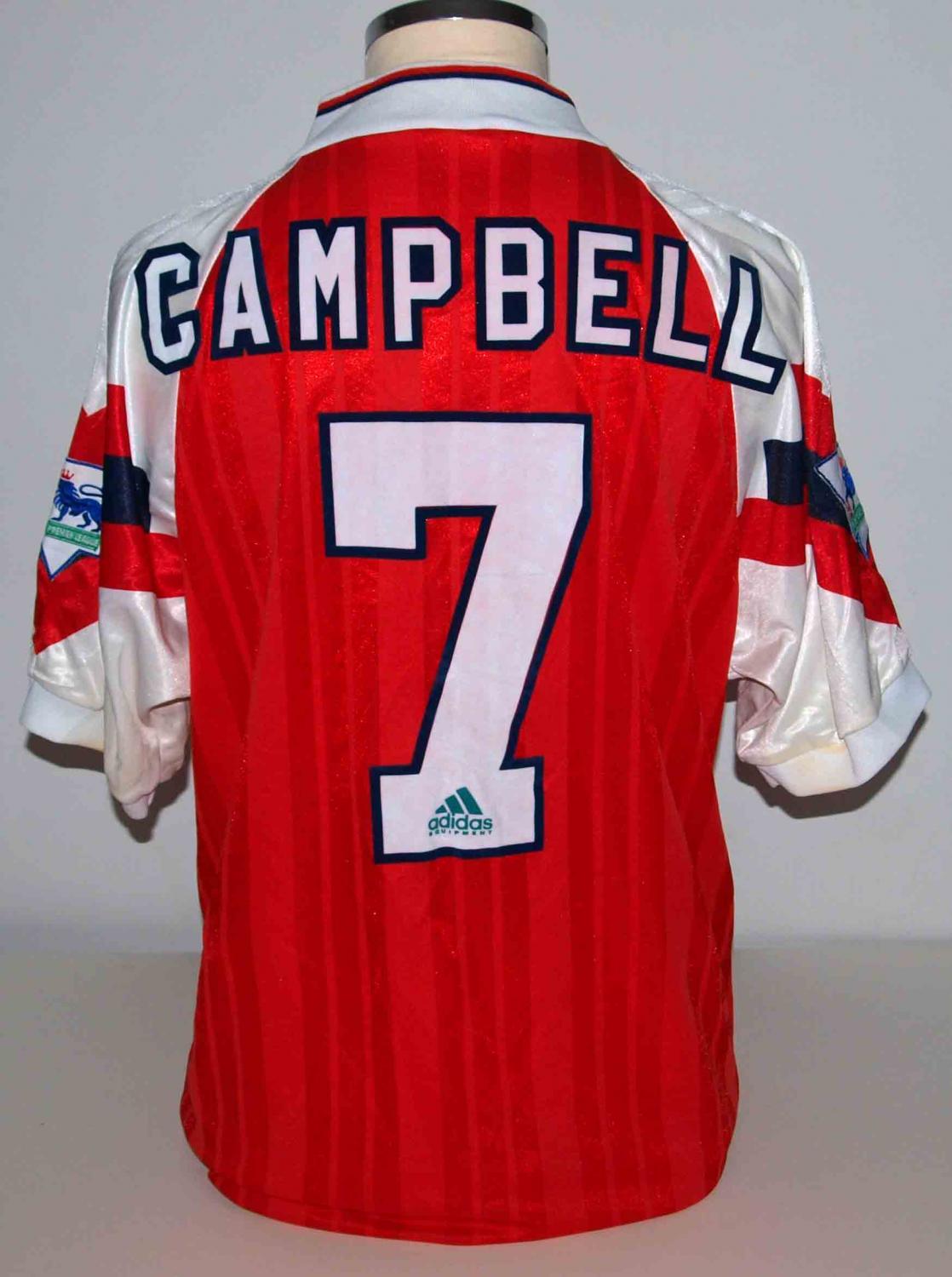 Arsenal Home Camiseta de Fútbol 1992 - 1994. Sponsored by JVC