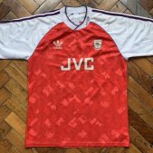 Arsenal Home camisa de futebol 1990 - 1992