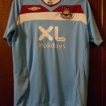 West Ham United Home maglia di calcio 2008 sponsored by XL Holidays