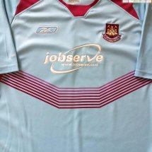West Ham United Home maglia di calcio 2004 - 2005 sponsored by Jobserve