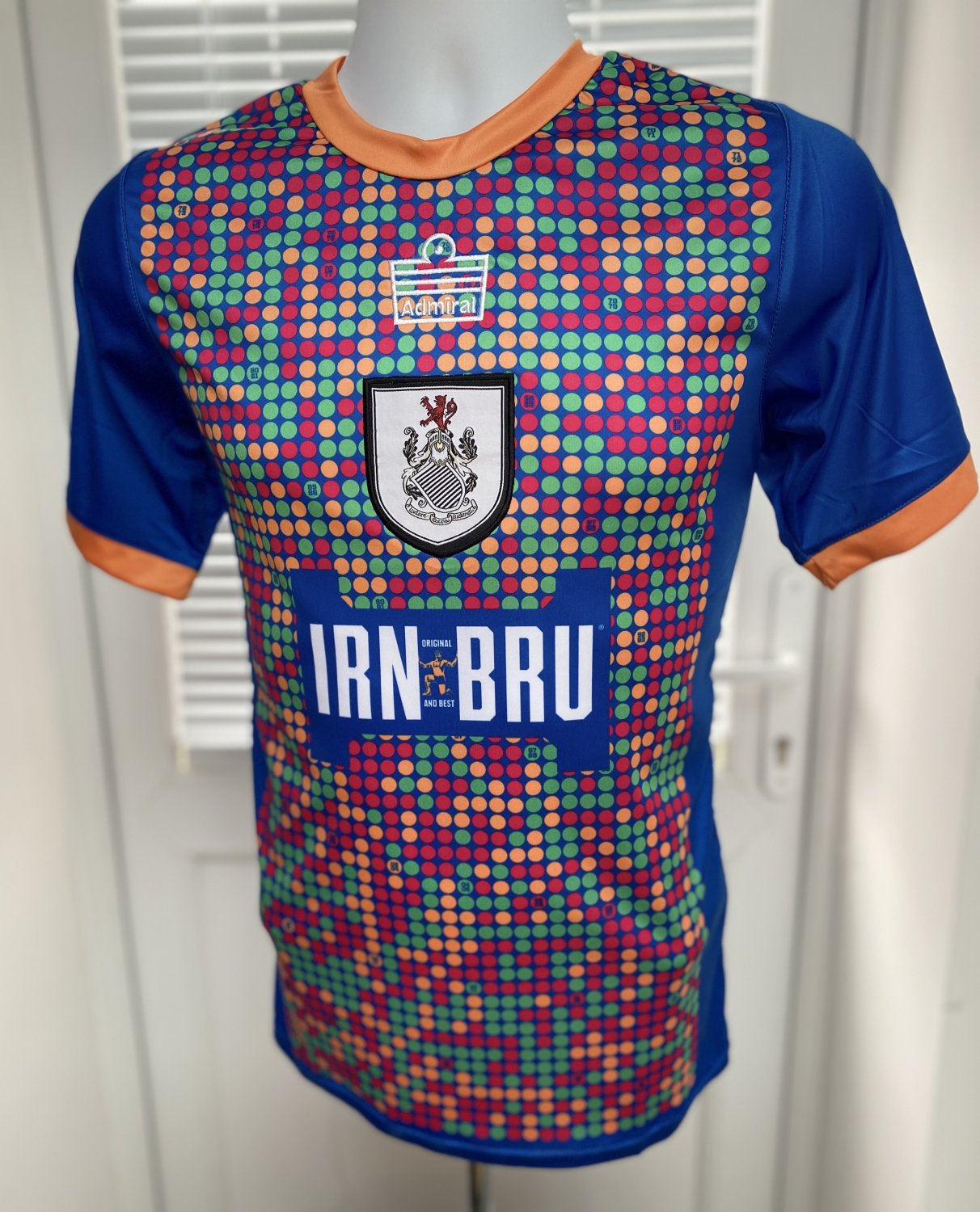 Queens Park Away football shirt 2020 2022. Sponsored by Irn Bru